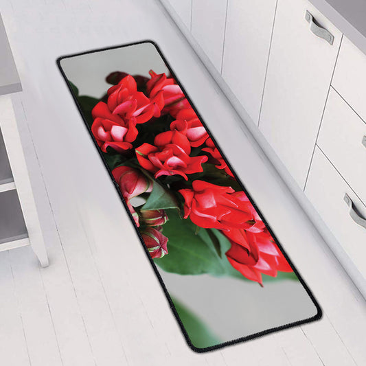 Bouvardia Flower Print Long Kitchen Mat