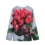 Bouvardia Flower Print Long Sleeve Short Coat