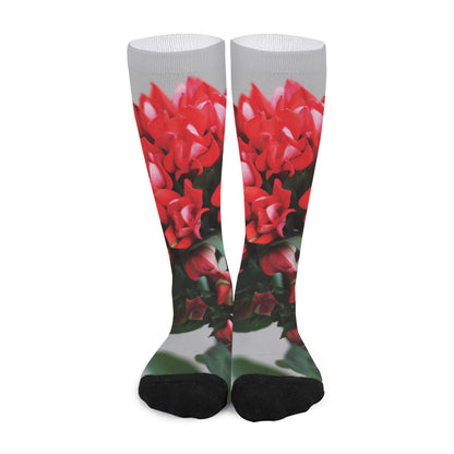 Bouvardia Flower Print Long Socks