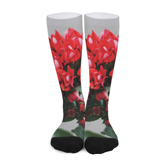 Bouvardia Flower Print Long Socks