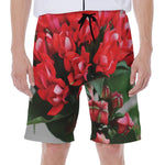 Bouvardia Flower Print Men's Beach Shorts