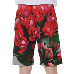 Bouvardia Flower Print Men's Beach Shorts