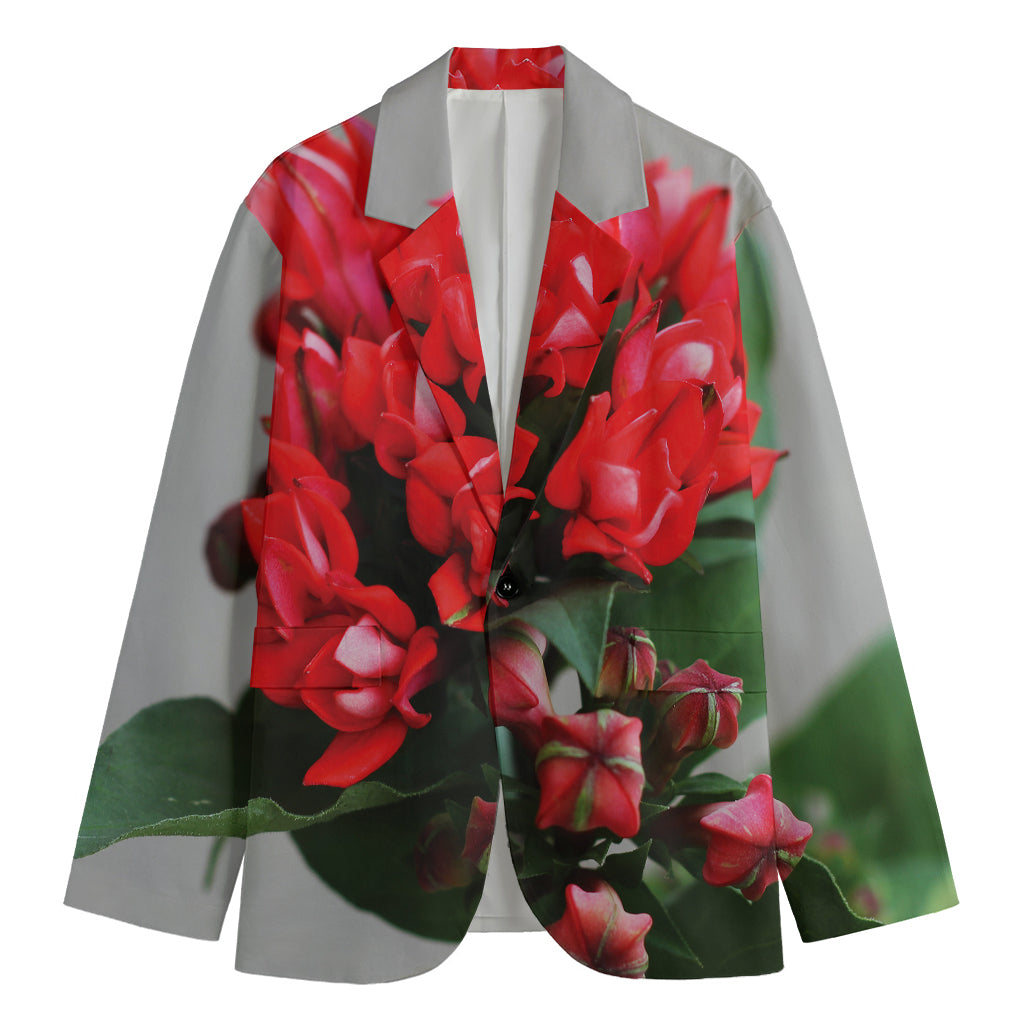 Bouvardia Flower Print Men's Blazer