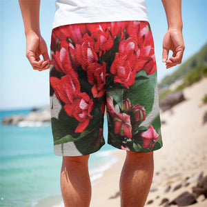 Bouvardia Flower Print Men's Cargo Shorts