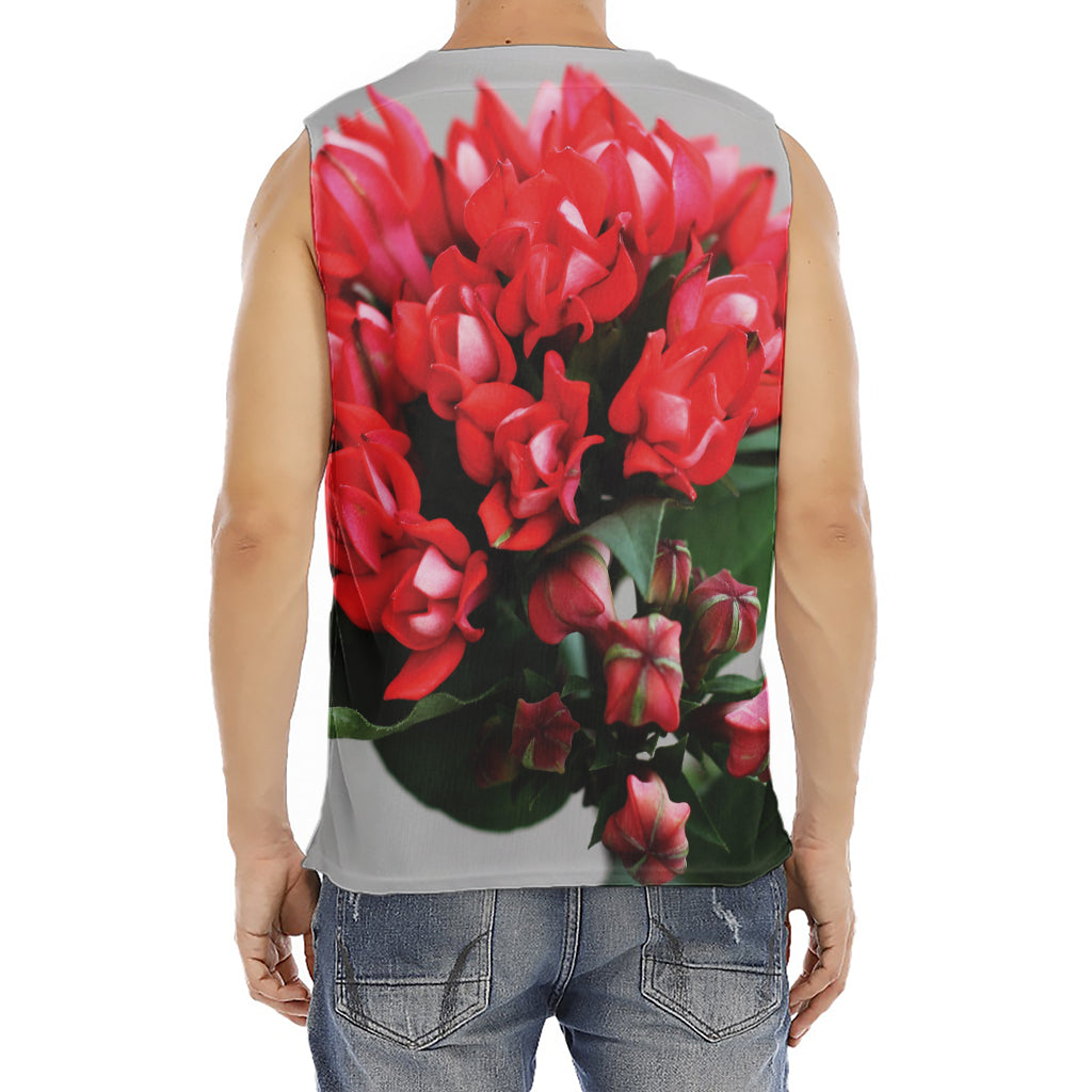 Bouvardia Flower Print Men's Fitness Tank Top