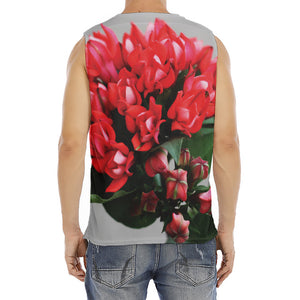 Bouvardia Flower Print Men's Fitness Tank Top