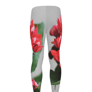 Bouvardia Flower Print Men's leggings