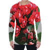 Bouvardia Flower Print Men's Long Sleeve T-Shirt