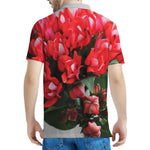 Bouvardia Flower Print Men's Polo Shirt