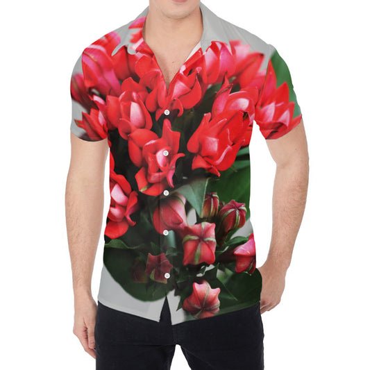 Bouvardia Flower Print Men's Shirt
