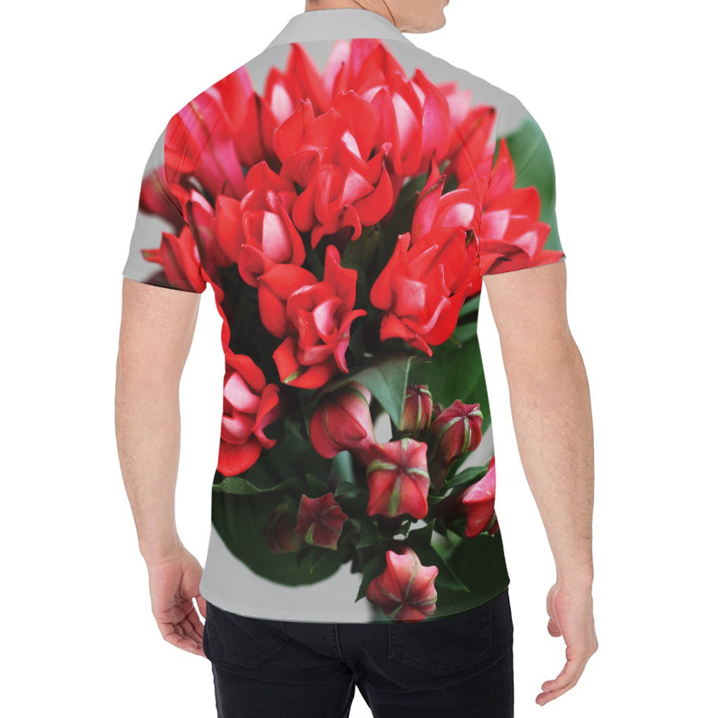 Bouvardia Flower Print Men's Shirt