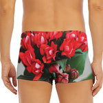 Bouvardia Flower Print Men's Short Boxer Briefs