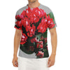 Bouvardia Flower Print Men's Short Sleeve Rash Guard