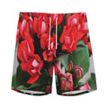 Bouvardia Flower Print Men's Athletic Shorts
