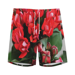 Bouvardia Flower Print Men's Sports Shorts