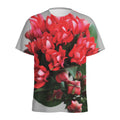 Bouvardia Flower Print Men's Athletic T-Shirt