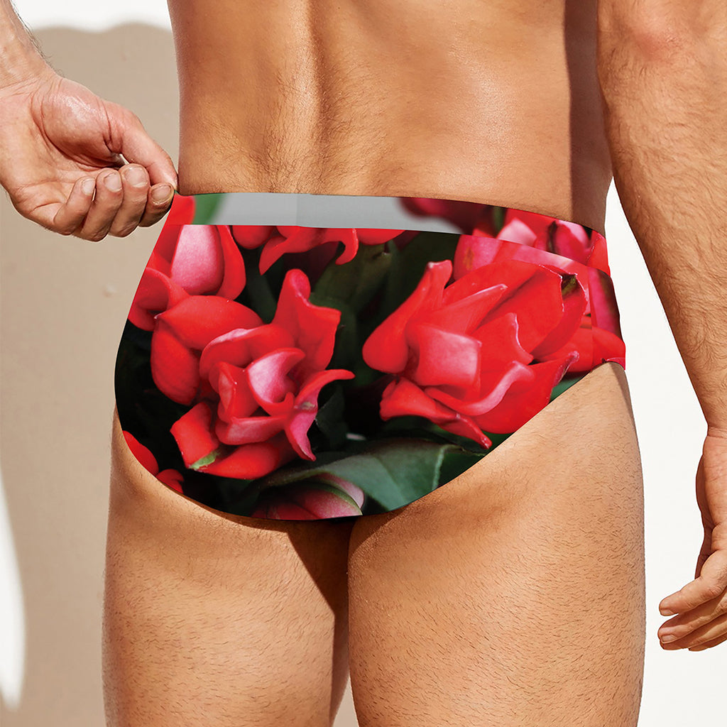 Bouvardia Flower Print Men's Swim Briefs