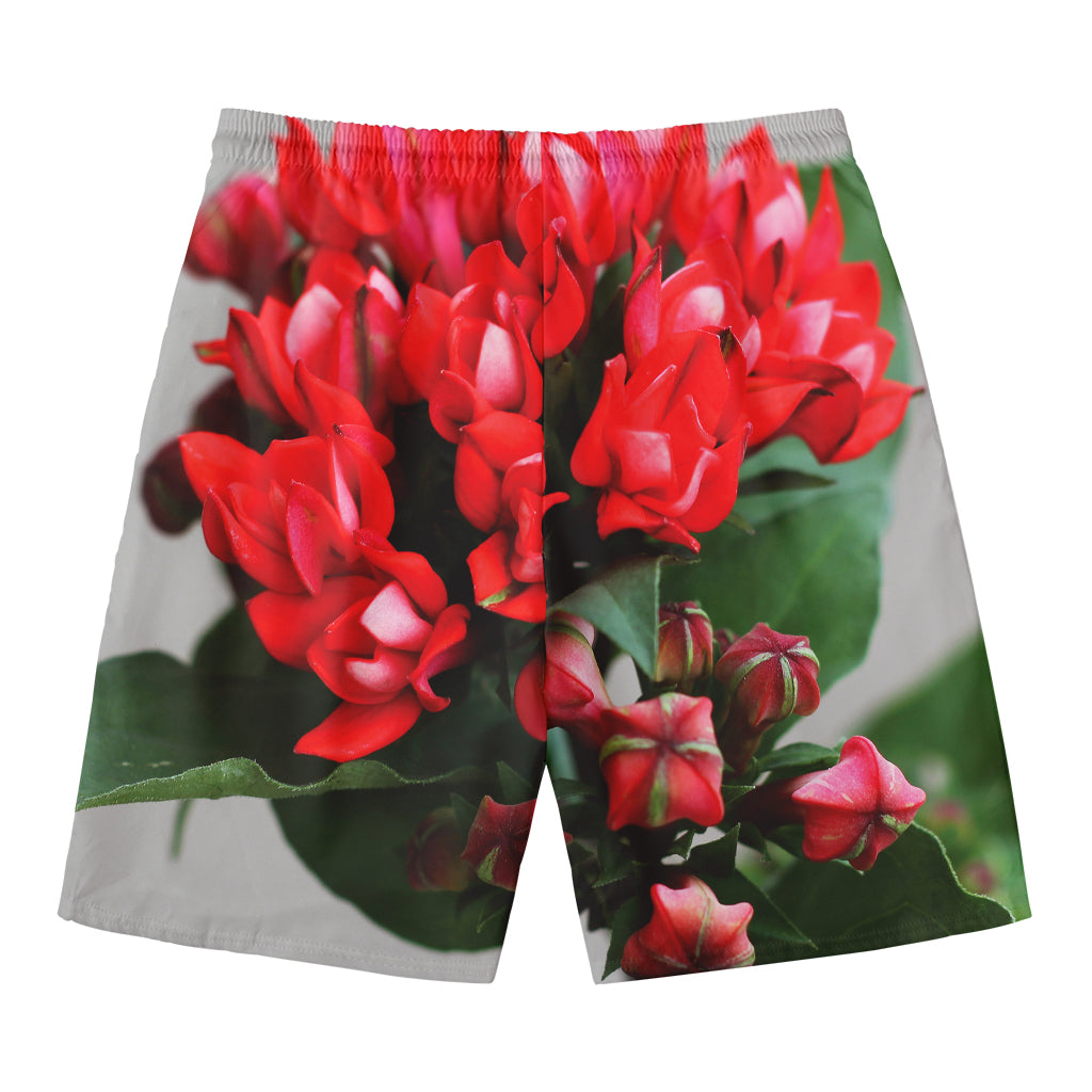 Bouvardia Flower Print Men's Swim Trunks