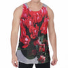 Bouvardia Flower Print Men's Velvet Tank Top