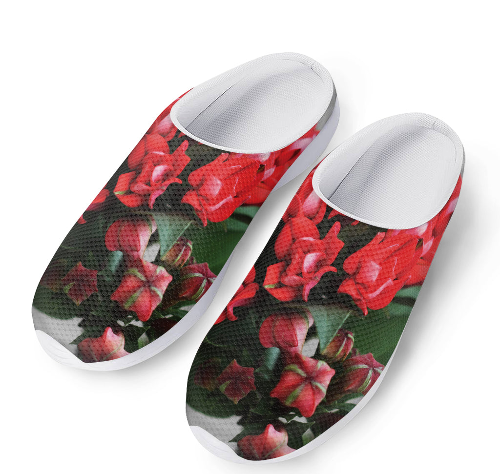 Bouvardia Flower Print Mesh Casual Shoes