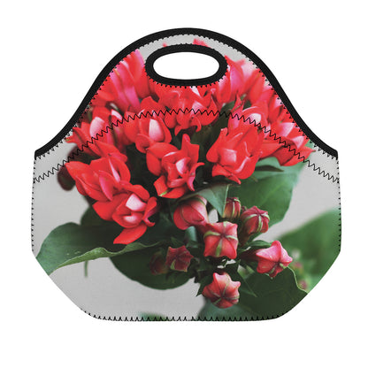 Bouvardia Flower Print Neoprene Lunch Bag