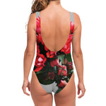 Bouvardia Flower Print One Piece Swimsuit