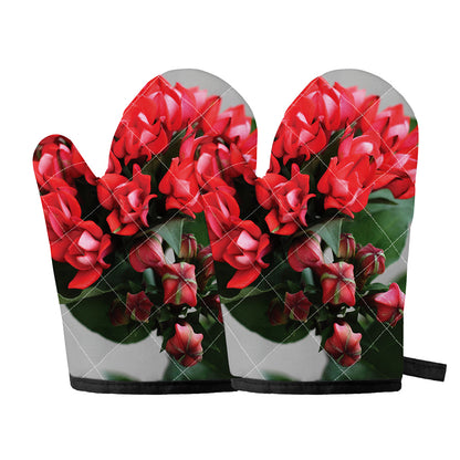 Bouvardia Flower Print Oven Mitts