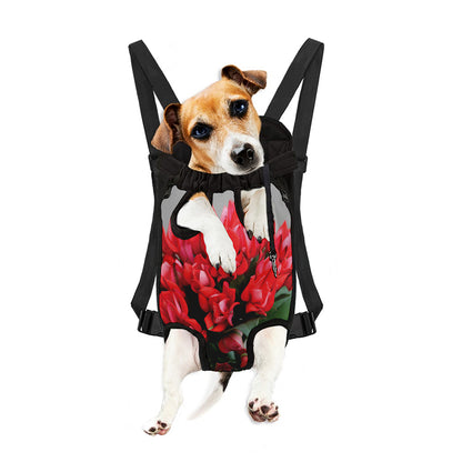 Bouvardia Flower Print Pet Carrier Backpack