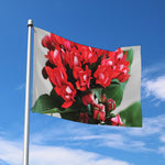 Bouvardia Flower Print Polyester Flag