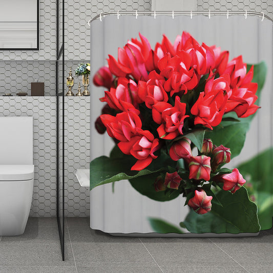 Bouvardia Flower Print Polyester Shower Curtain