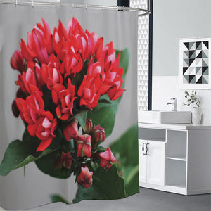 Bouvardia Flower Print Premium Shower Curtain