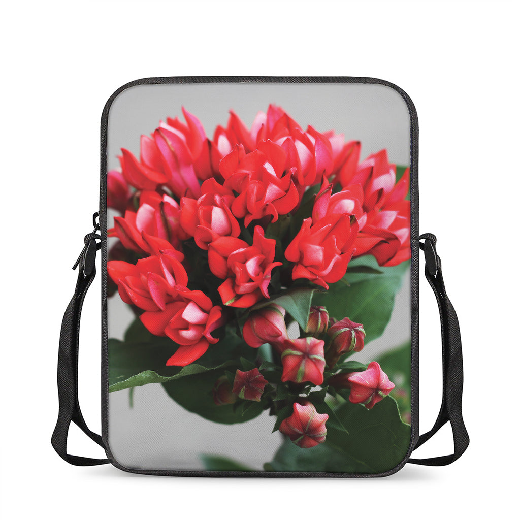 Bouvardia Flower Print Rectangular Crossbody Bag