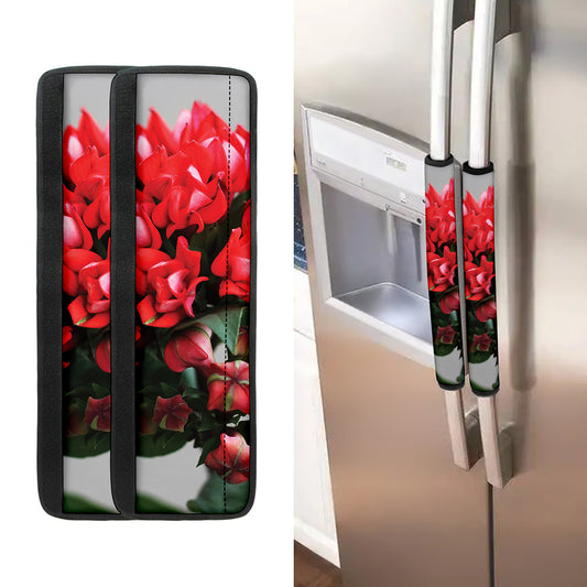 Bouvardia Flower Print Refrigerator Handle Covers
