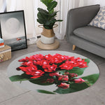 Bouvardia Flower Print Round Rug