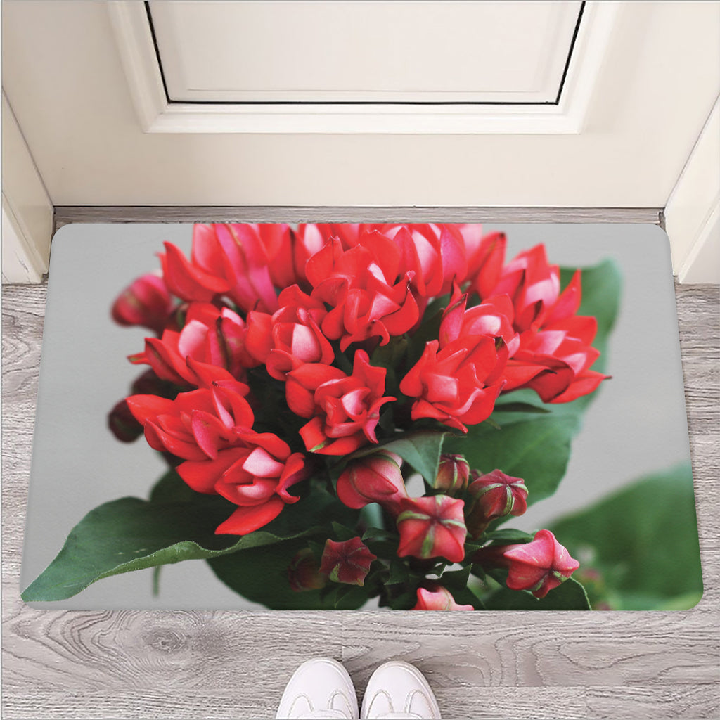 Bouvardia Flower Print Rubber Doormat