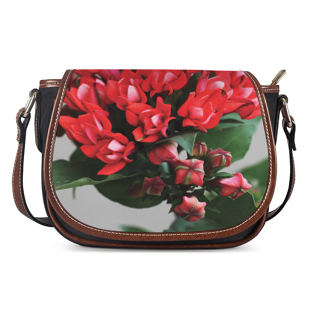 Bouvardia Flower Print Saddle Bag