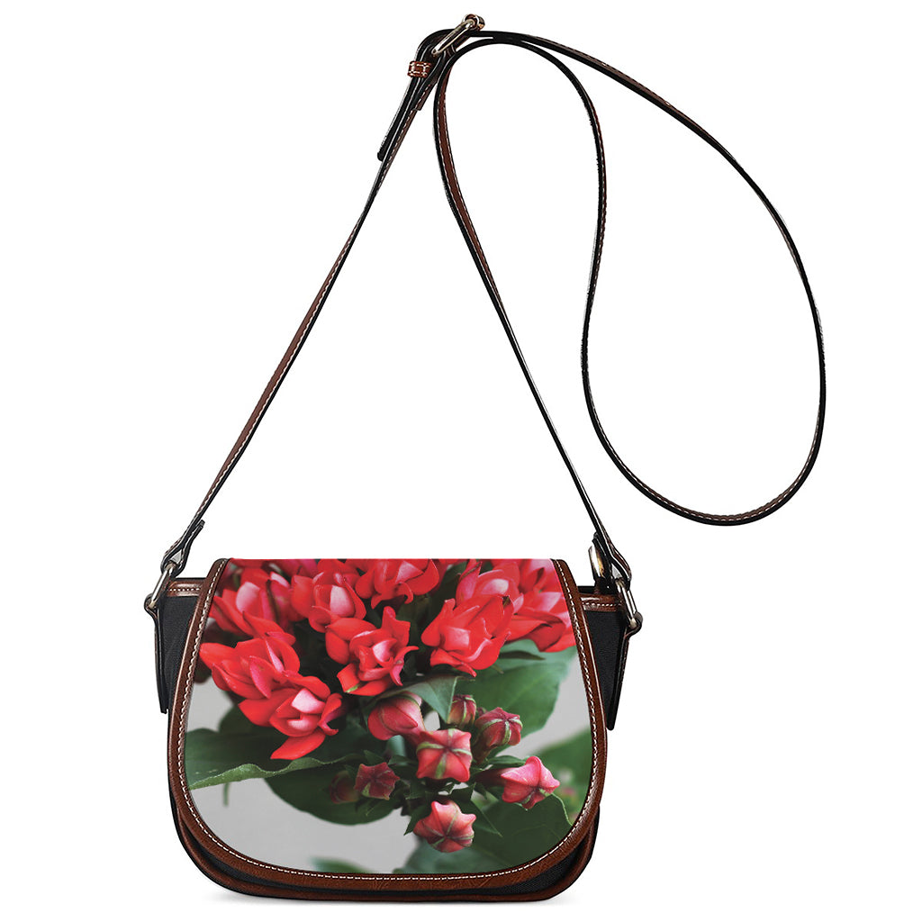 Bouvardia Flower Print Saddle Bag