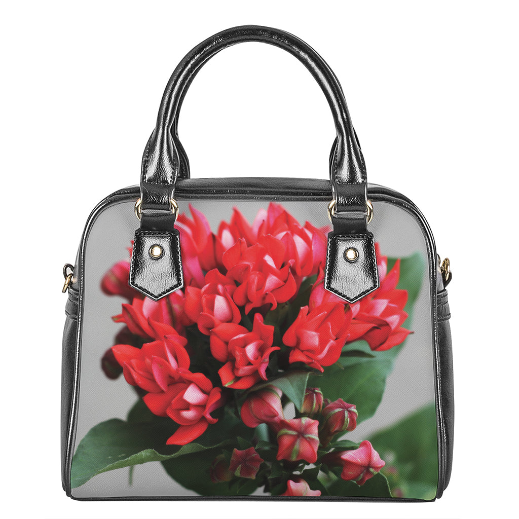Bouvardia Flower Print Shoulder Handbag