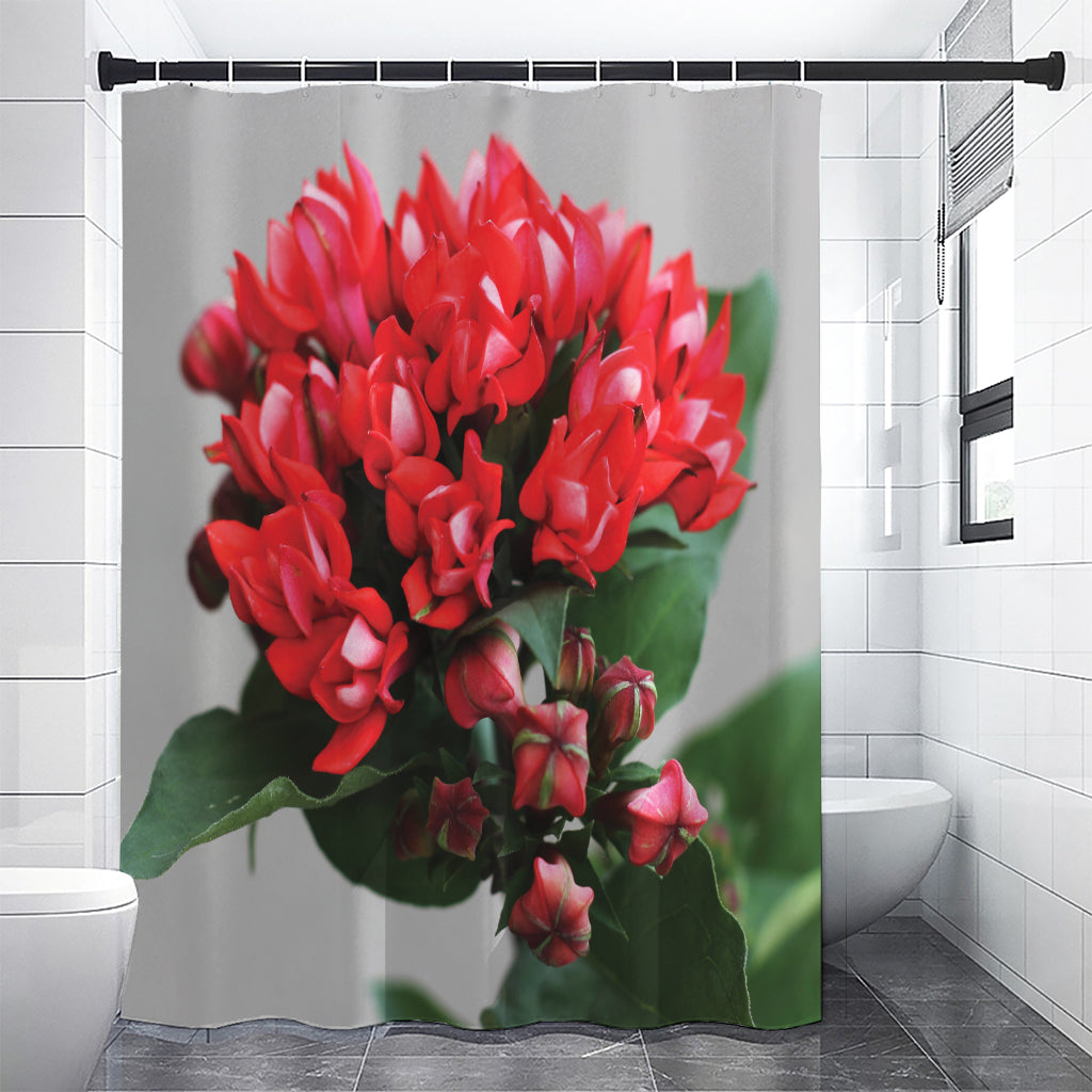 Bouvardia Flower Print Shower Curtain