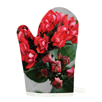 Bouvardia Flower Print Single Oven Mitt