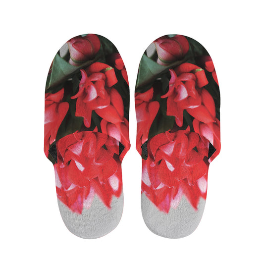 Bouvardia Flower Print Slippers
