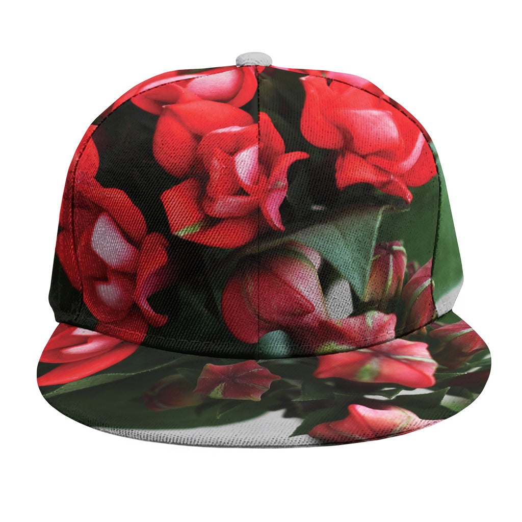 Bouvardia Flower Print Snapback Cap