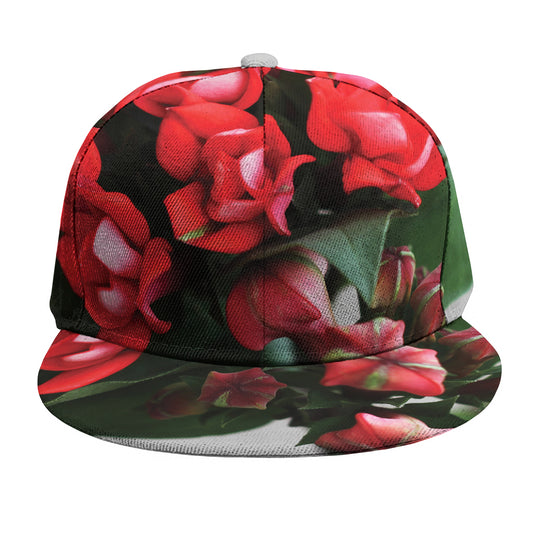 Bouvardia Flower Print Snapback Cap