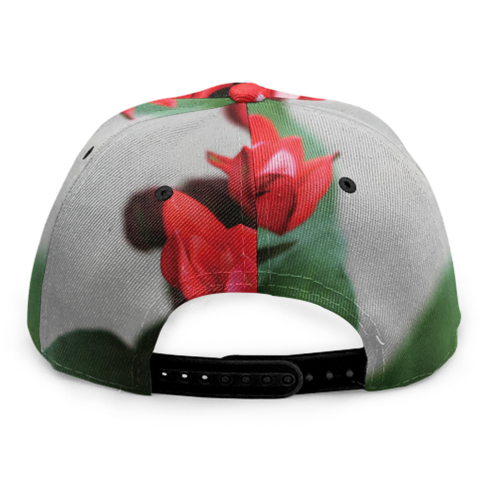 Bouvardia Flower Print Snapback Cap