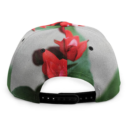 Bouvardia Flower Print Snapback Cap