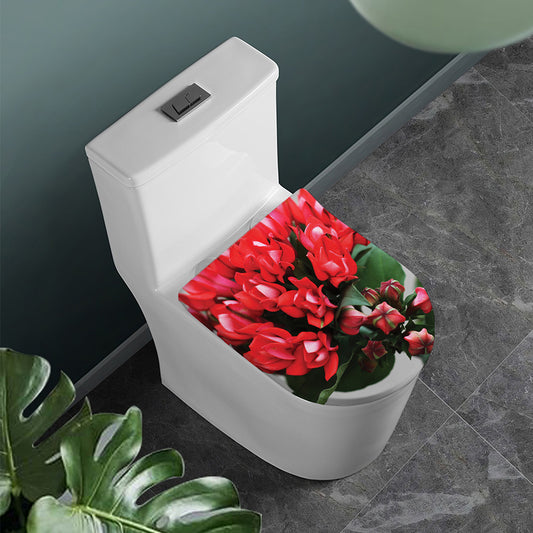 Bouvardia Flower Print Toilet Lid Cover
