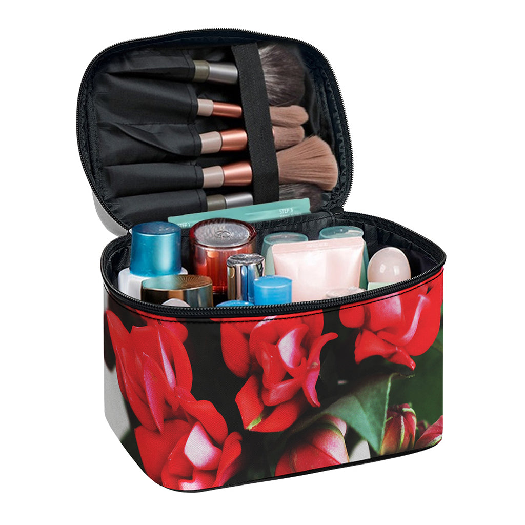 Bouvardia Flower Print Travel Makeup Bag
