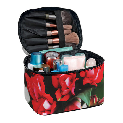 Bouvardia Flower Print Travel Makeup Bag