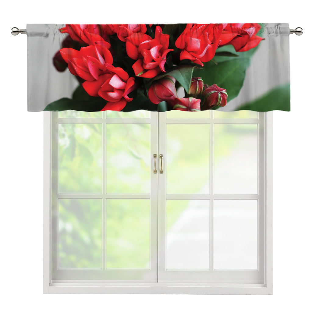 Bouvardia Flower Print Window Valance