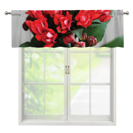 Bouvardia Flower Print Window Valance